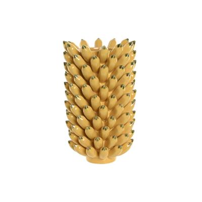 Vaas Home ESPRIT Geel Groen Keramisch Tropisch 28 x 28 x 40 cm