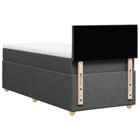 Boxspring met matras stof donkergrijs 100x200 cm - thumbnail