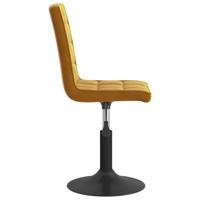 Eetkamerstoelen draaibaar 6 st fluweel bruin - thumbnail