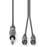 Nedis Stereo-Audiokabel | 6,35 mm Male | 2x RCA Male | 3 m | 1 stuks - COTH23300GY30 COTH23300GY30 - thumbnail