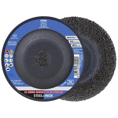 PFERD TOOLS 64195115 Schuurschijf Diameter 115 mm Boordiameter 22.23 mm RVS, Staal 10 stuk(s)