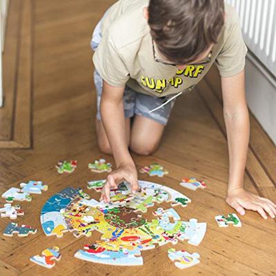 Bigjigs houten seizoenen vloerpuzzel rond, 50st.