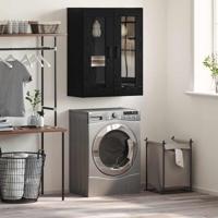 Dressoir Zwart 69.5 x 34 x 90 cm Bewerkt hout - thumbnail