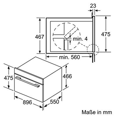 Siemens iQ500 VB558C0S0 oven Elektrische oven 85 l 3100 W Zwart A+