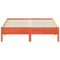 Bedframe massief grenenhout wasbruin 160x200 cm - thumbnail