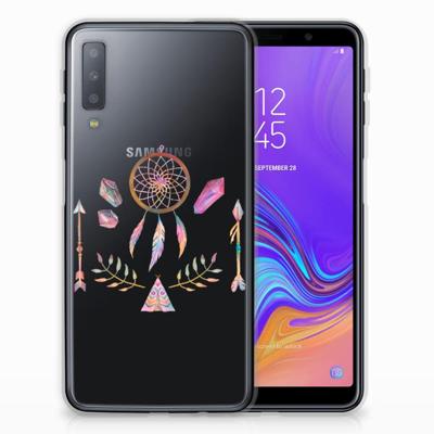 Samsung Galaxy A7 (2018) Telefoonhoesje met Naam Boho Dreamcatcher Samsung Galaxy A7 (2018) Telefoonhoesje met Naam Boho Dreamcatcher