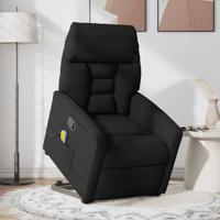 Sta-op-massagestoel verstelbaar microvezelstof zwart - thumbnail