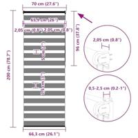 VidaXL Zebra rolgordijn 70x200 cm stofbreedte 65,9 cm marmerbeige - thumbnail