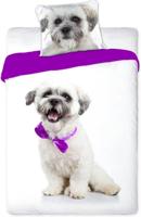 Animal Pictures Dog - Dekbedovertrek - Eenpersoons - 140 x 200 cm - Wit - thumbnail