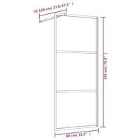 Inloopdouchewand transparant 80x195 cm ESG-glas goudkleurig - thumbnail