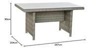 Bank en tafel set DKD Home Decor Buitenkant 267 x 204 x 90 cm (4 pcs) - thumbnail