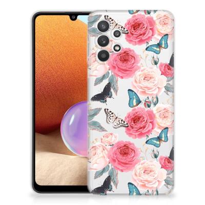 Samsung Galaxy A32 4G | A32 5G Enterprise Editie | TPU Case | Butterfly Roses Samsung Galaxy A32 4G | A32 5G Enterprise Editie | TPU Case | Butterfly Roses