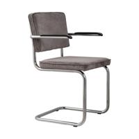 Zuiver Ridge Rib armstoel Grey - thumbnail