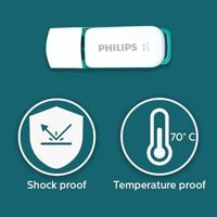 Philips FM08FD75B USB flash drive 8 GB USB Type-A 3.0 (3.1 Gen 1) Turkoois, Wit - thumbnail