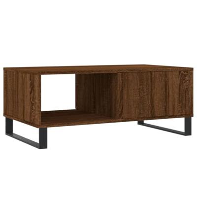Salontafel 90x50x36,5 cm bewerkt hout bruin eikenkleur