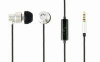 In-Ear oordopjes 'Paris' zilver met microfoon - thumbnail