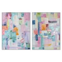 Schilderij Home ESPRIT Abstract Stads 90 x 3,5 x 120 cm (2 Stuks) - thumbnail