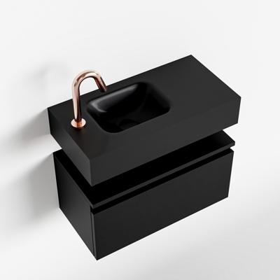 MONDIAZ ANDOR 60cm toiletmeubel urban. LEX 60cm wastafel urban links 1 kraangat