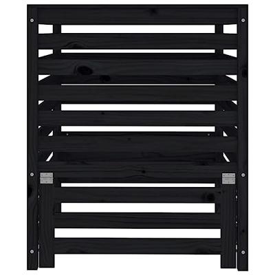 VidaXL Compostbak 82,5x82,5x99,5 cm massief grenenhout zwart