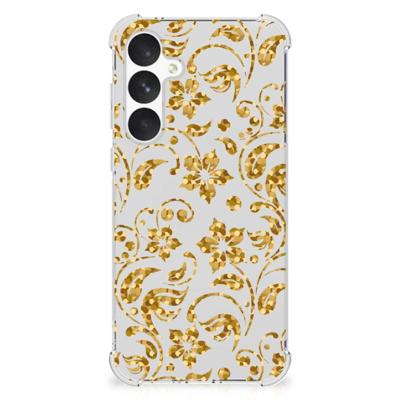Samsung Galaxy A55 Case Gouden Bloemen Samsung Galaxy A55 Case Gouden Bloemen