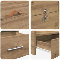 Opbergbedframe met lade artisanaal eikenkleurig 200 x 200 cm - thumbnail