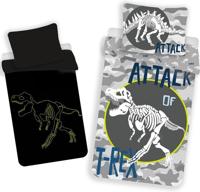 Jurassic World Dekbedovertrek T-Rex Glow in the Dark - 140 x 200 cm - Katoen - 70 x 90 cm - thumbnail