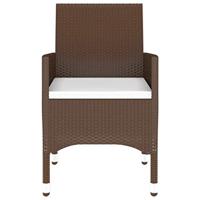 3-delige Tuinset poly rattan bruin - thumbnail