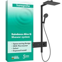 Hansgrohe Raindance Alive Q regendoucheset 21x24cm mat zwart - thumbnail
