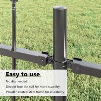 VidaXL Tuinhek grijs 1,7 x 0,6 m poedercoating staal - thumbnail