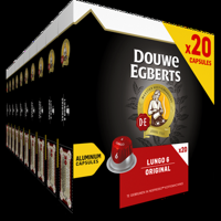 Douwe Egberts Lungo 6 Original Gemalen Koffie 20 Capsules 104g bij Jumbo - thumbnail