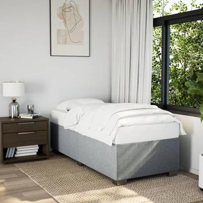 Bedframe zonder matras 90x190 cm stof lichtgrijs
