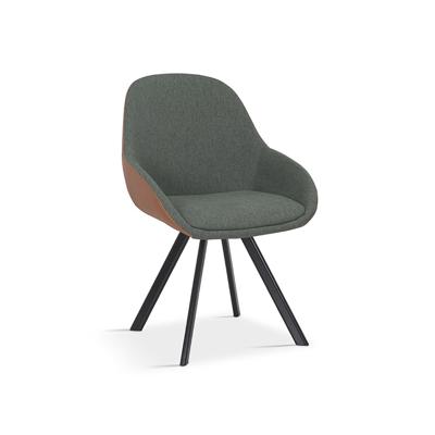 Stoel Malou Groen-Cognac - Set van 2