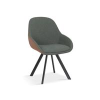 Stoel Malou Groen-Cognac - Set van 2 - thumbnail