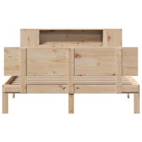 Bed met boekenkast zonder matras massief grenenhout 160x200 cm - thumbnail