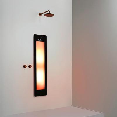 Sunshower Round Medium One - Inbouw - Infrarood - 33 x 140 x 10 cm - Zwart