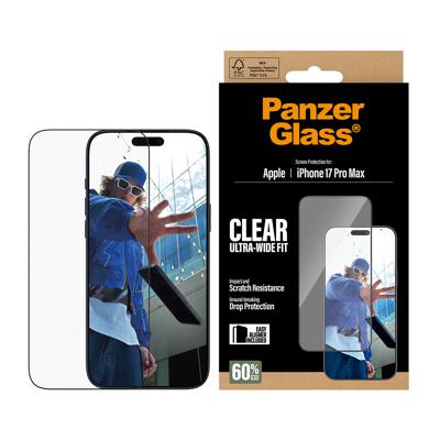 PanzerGlass PANZERGLASS - Screen Protector iPhone 17 Pro Max Ultra-Wide Fit w. EasyAligner PG66497 Screenprotector (glas) Apple IPhone 17 Pro Max 1 stuk(s)
