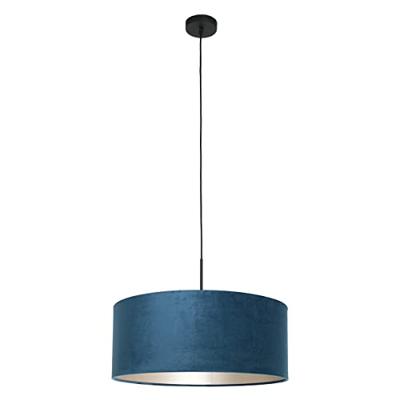 Steinhauer HanglampSparkled zwart met blauw velvet - 8248ZW