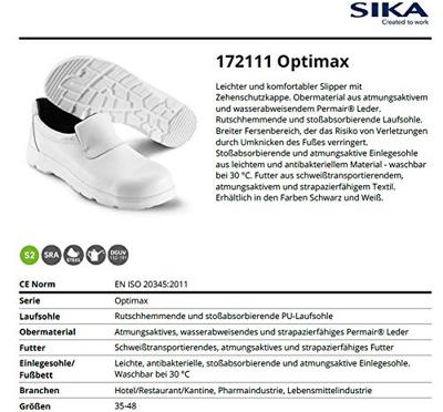 SIKA 172100 OptimaX Instapper O2 Wit - Maat 39 - 16.089.056.39