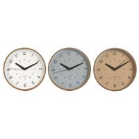 Muurklok Home ESPRIT Wit Beige Grijs PVC 30 x 4 x 30 cm (3 Stuks) - thumbnail