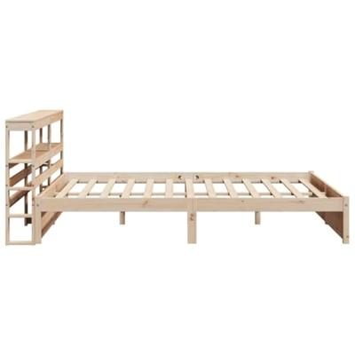 Bedframe met hoofdbord massief grenenhout 200x200 cm