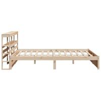 Bedframe met hoofdbord massief grenenhout 200x200 cm - thumbnail