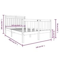 Bedframe massief hout 135x190 cm - thumbnail