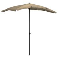 Parasol met paal 200x130 cm taupe - thumbnail