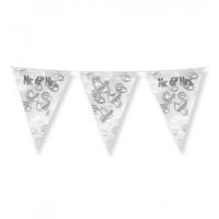 Folie Bruiloft Vlaggenlijn - Mr. & Mrs. - thumbnail