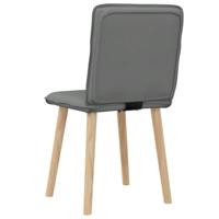Eetkamerstoelen 2 st stof donkergrijs - thumbnail