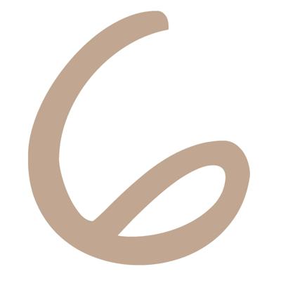 Vaessen Creative • houten cijfer "6" 2,5cmx3mm