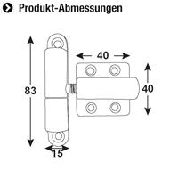 Connex Uitneembaar Scharnier 83X15 Bvz - DYB2006261 - thumbnail