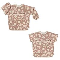 Meegroeislabbetje met mouwen 2-in-1 BEABA Playful rouge - thumbnail