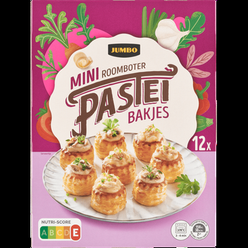 Jumbo Mini Roomboter Pasteibakjes 12 Stuks