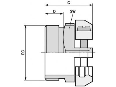 LAPP 52004230 Wartel PG9 Messing Messing 50 stuk(s)